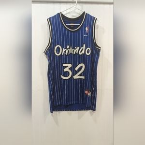 SHAQ ORLANDO MAGIC MENS MEDIUM PINSTRIPE BLUE JERSEY NIKE